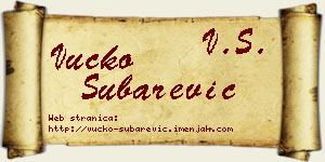 Vučko Šubarević vizit kartica